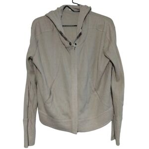 Woman's Wafer Hooded Jacket Tan/Cream Size Small NWOT